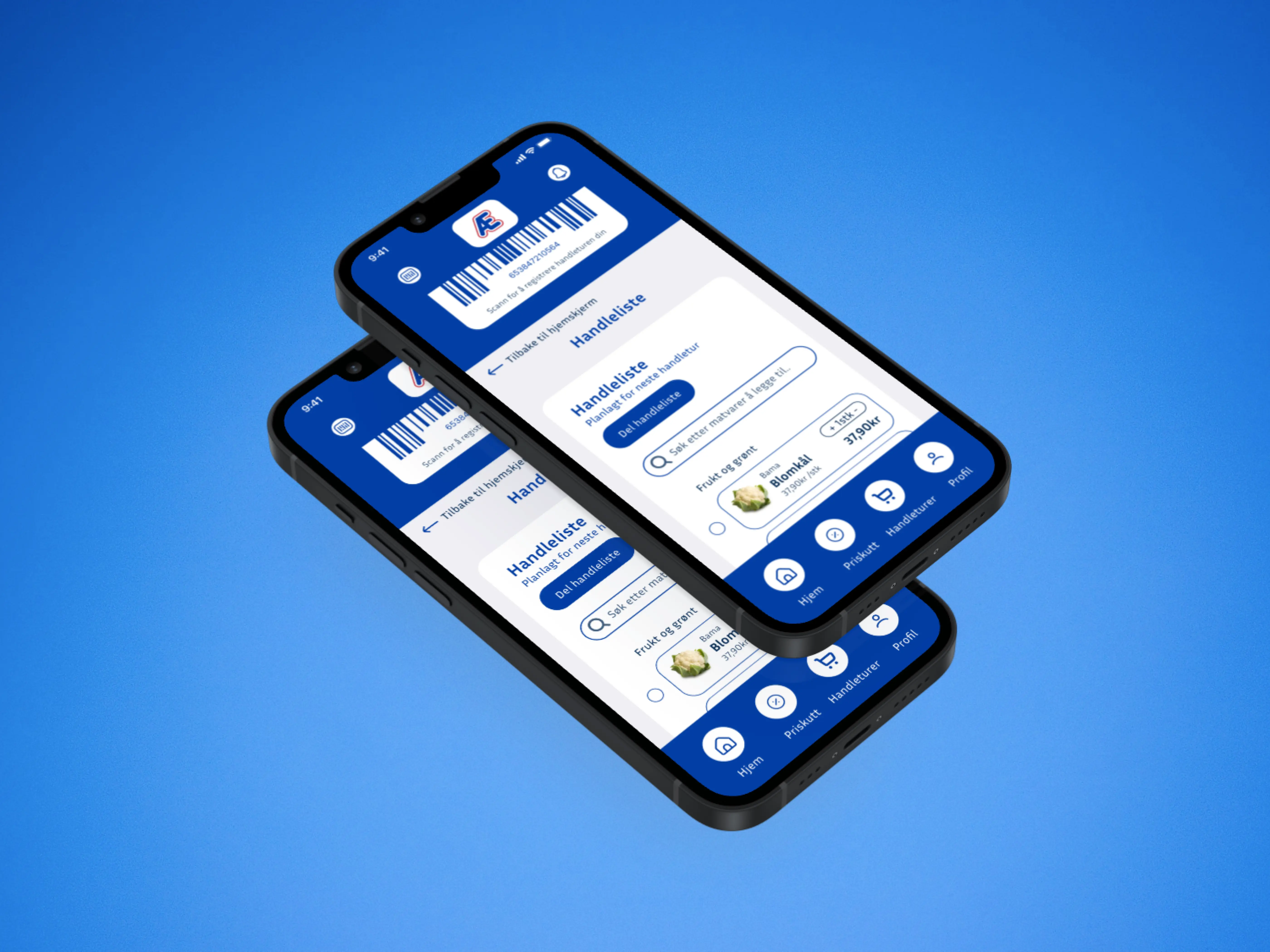 Mobile screen displaying the added shopping-list feature.